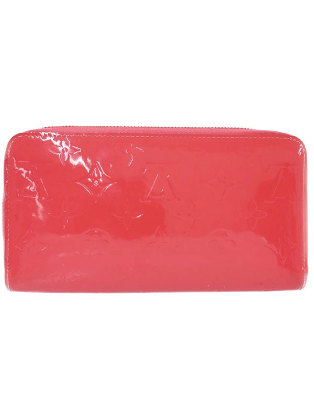 Louis Vuitton Zipper Vernis Long Monogram Wallet Round Zippy Brown